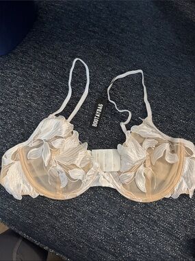 Floral Embroidered Sheer Bra